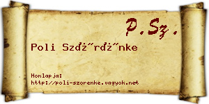 Poli Szörénke névjegykártya